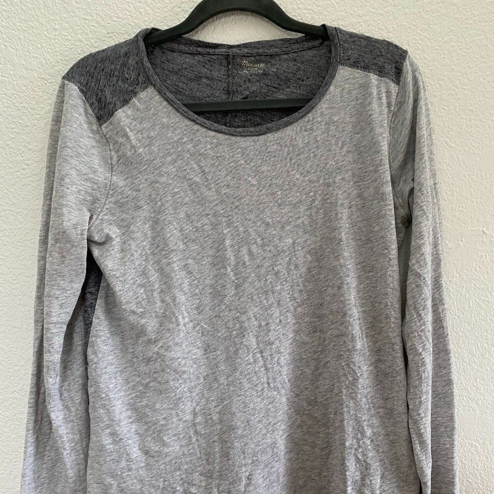 Madewell Gray Blue Long Sleeve Shirt Size Medium